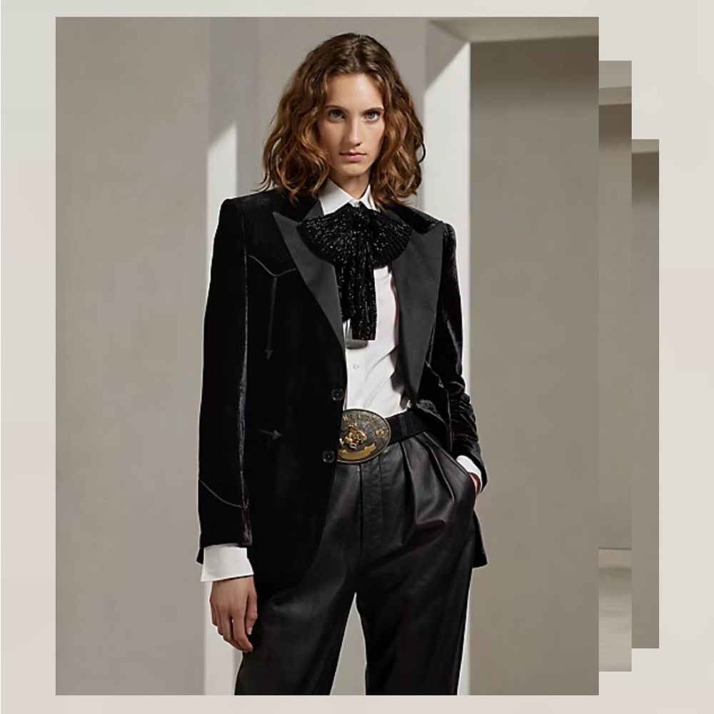 Ralph Lauren Collection Velvet Tuxedo Jacket Size 6